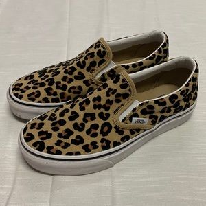 Vans Leopard slip ons